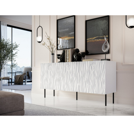 Komoda JUNGLE 152, bílá matná/bílá matná