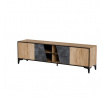 Tv komoda OVO, tmavý beton/old dub