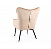 Křeslo CARMEN VELVET, Béžový Bluvel 28/černý mat