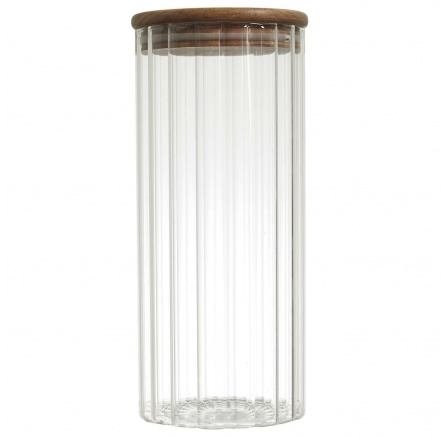 Sklenice na skladování s akáciovým víkem 1,1l