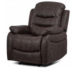 Polohovací křeslo, hnědá, látka, TV-4086 BR