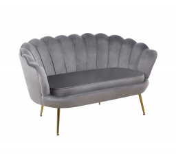 Sofa SF1-FXJG sametová šedá , nohy zlaté
