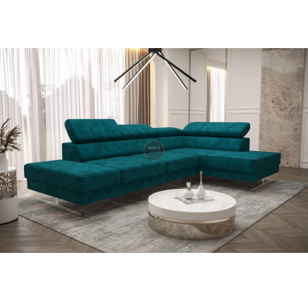 Rohová sedací souprava EMPORIO MINI 300x180 - pravá, tyrkysová