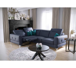 Rohová sedací souprava MALIBU , relax přírodní kůže 185x250 cm - levá, přírodní kůže - volitelná barva