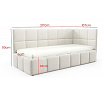 Postel TUNIS 200 x 90, vysoký bok, Velutto 17, Levá