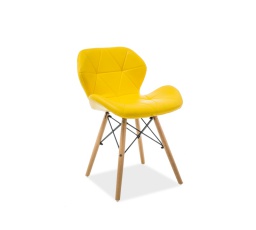 Jídelní židle MATIAS, žlutá/buk