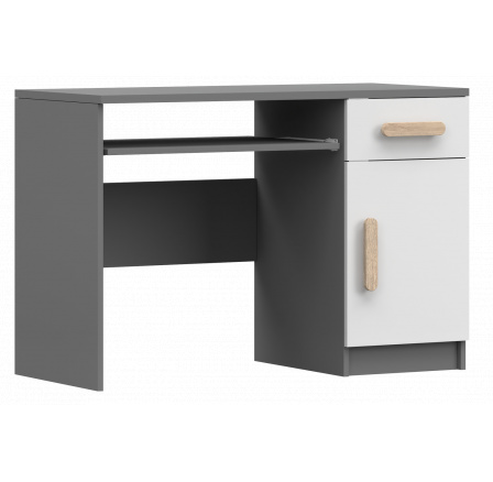 Psací stůl SMYK II - 08, Šedá/Bílá/Šedá