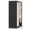 Šatní skříň NOEMI 05, Černá/Bílá