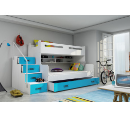 Patrová postel Maty NEW s ÚP bílá/modrá