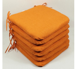 Sedák 40x40 cm látka oranžový melír - set 6 kusů
