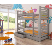 Dvoulůžková patrová postel s matracemi OSUNA Gray