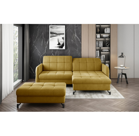 Rohová sedací souprava LORELLE + Taburet Monolith 48 110x200 Pravý 1