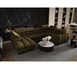 Rohová sedací souprava ASPEN MAX II 195x350x170 cm - pravá, olivová