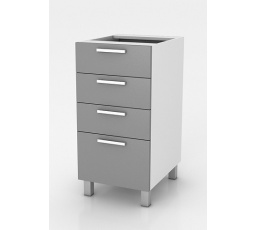 Kuchyňská skříňka Natanya SZ40 4SZ šedý lesk