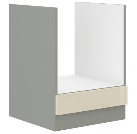 Kuchyňská dolní skříňka KARPO 60 D GAZ BB, krémový lesk/šedá