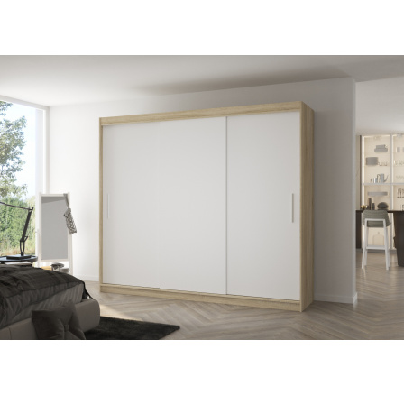 Posuvná skříň ANTOS 250 Sonoma+Bílá