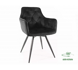 Jídelní otočná židle MANGO VELVET, Černý Bluvel 19/Černá