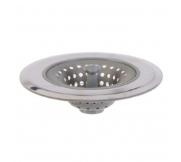 Silikonové/chromové sítko do dřezu šedé