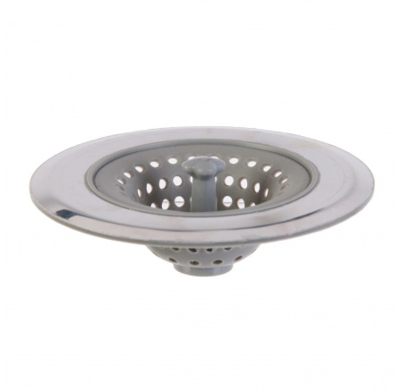 Silikonové/chromové sítko do dřezu šedé Silikonové/chromové sítko do dřezu šedé