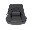 Polohovací křeslo, elektrické zabudované ovládání, šedá, látka, TV-7081 GREY2