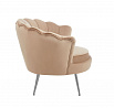 Křeslo velvet cappuccino /nohy stříbrné/ LC-032-1