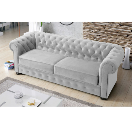 Sofa dvoumístná MANCHESTER II 188 cm - Pohovka bez funkce spaní, šedá