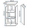 Závěsná vitrína SOHO S2, černá / černý lesk