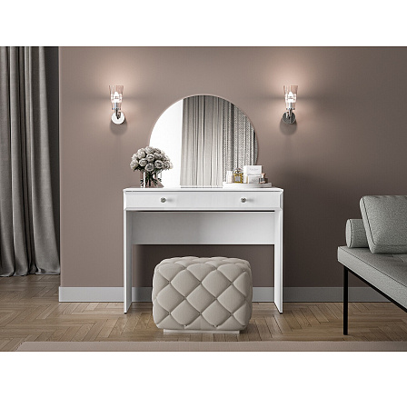 Toaletní stolek GLAMOUR 0501, bílá / bílý lesk