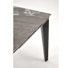 Jídelní stůl FELIX, efekt popelavého mramoru/černá