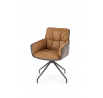 Jídelní otočná židle K523, Hnědá/Tmavě hnědá/Černá