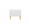 Sada nočních stolků Scalia II 50 1SZ, bílý mat / zlaté nohy