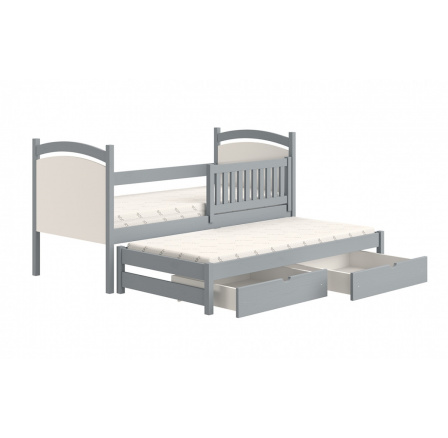 Postel přízemní výsuvná s tabulí na malování Amely - Barva šedý, rozměr 80x180