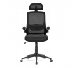 Kancelářská židle, houpací mechanismus, černá síťovina, KA-Q842 BK