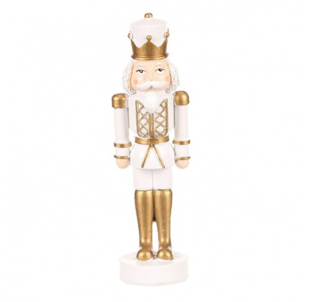 Voják - figurka na postavení, polyresin, barva bílo-zlatá Voják - figurka na postavení, polyresin, barva bílo-zlatá