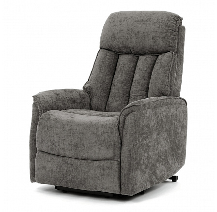Polohovací křeslo, elektrické kabelové ovládání, šedá, látka, TV-H9727 GREY2