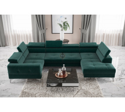 Rohová sedací souprava TOSCANIA MAX I 170x350x185 cm - zelená , levá