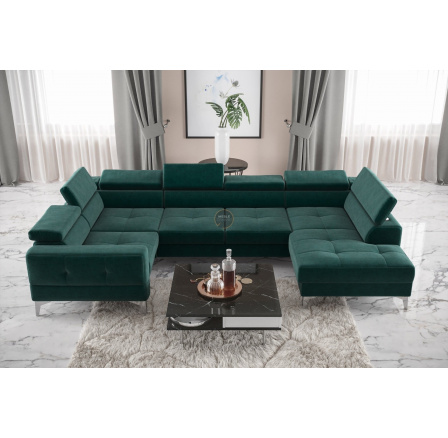 Rohová sedací souprava TOSCANIA MAX I 170x350x185 cm - zelená , levá