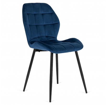 Židle LUCKY Modrá Sametová