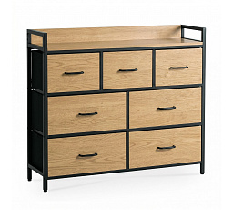Komoda se zásuvkami HUDSON 98 cm Dub/Černá