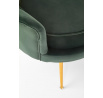 Křeslo AMORINITO, tmavě zelená/zlatá
