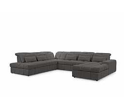 Rohová sedačka Magnelio U II s elektricky vysouvacím sedákem / funkce spaní / Catch Me 25 / levá strana