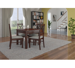 Sada stůl s židlemi RODOS 38 Tmavý ořech