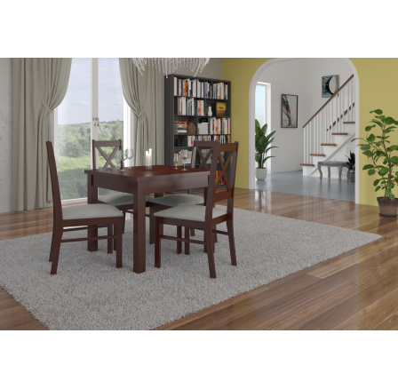 Sada stůl s židlemi RODOS 38 Tmavý ořech