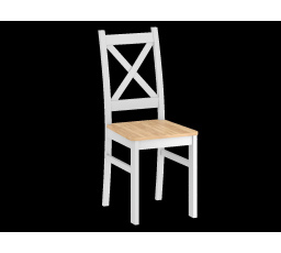 Bílá židle sedák dub zlatý craft CARLO