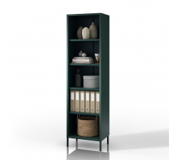Regál na knihy MARIO, 500 x 1800 x 350 mm, Moderní : lahvově zelená
