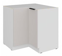 Dolní rohová skříňka COMBO - 90x90 DN 1F BB, Bílá/Kašmír