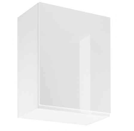 Kuchyňská horní skřínka ASPEN G60 - Pravá, Bílá/Bílý lesk