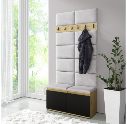 Předsíňová stěna EMI 1, Trinity 32/Artisan + černá Předsíňová stěna EMI 1, Trinity 32/Artisan + černá