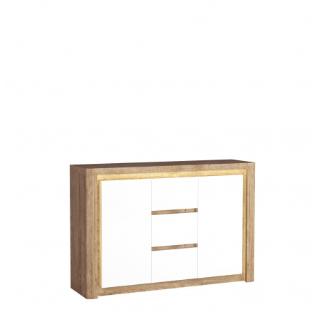 Komoda LIVINIO L7 Ribbeck / Bílá lesk Komoda LIVINIO L7 Ribbeck / Bílá lesk