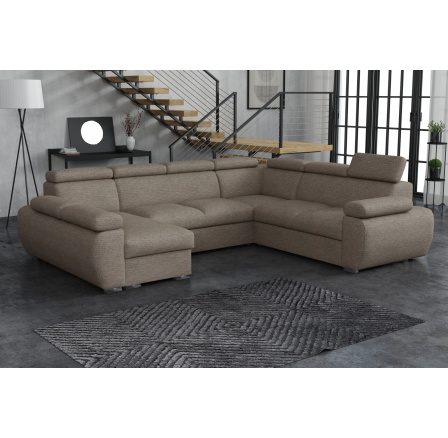 Sedací souprava Bodie U levá hnědošedá Sedací souprava Bodie U levá hnědošedá